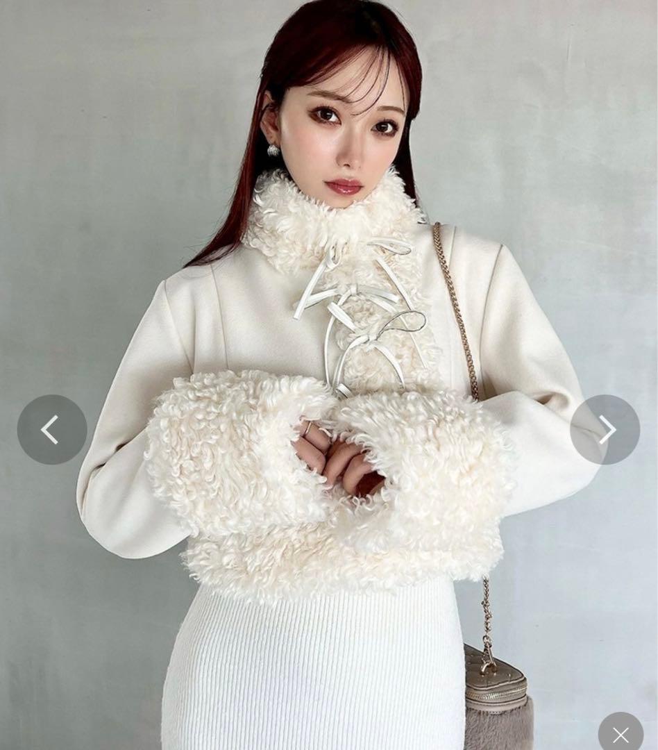 ポイントフェイクファーブルゾン　リゼクシー　RESEXXY