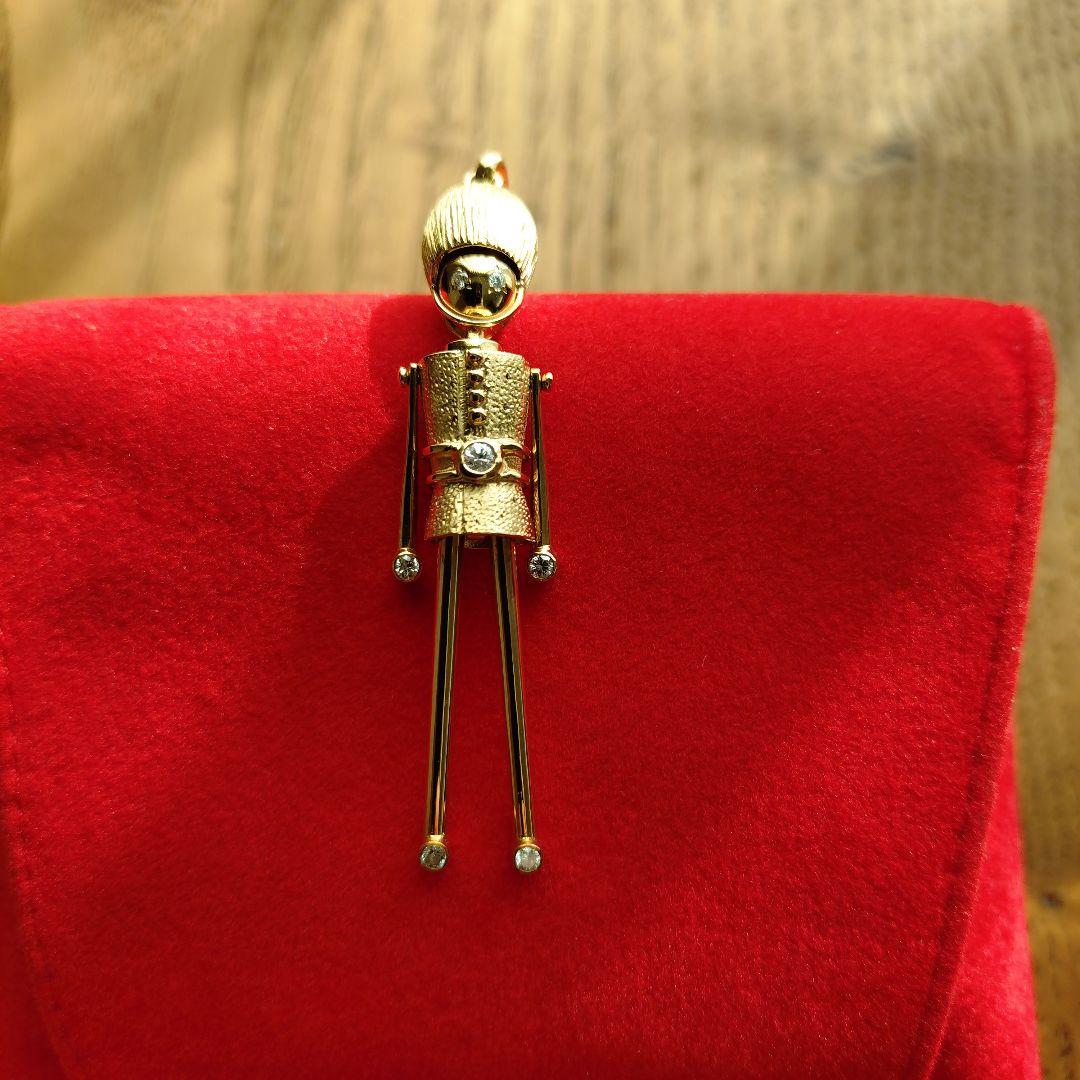 ダイアモンドK18YGペンダントトップ