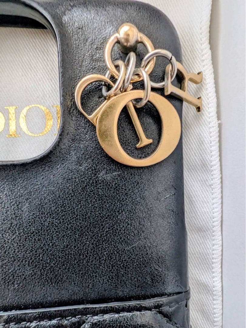 正規品Dior キルティング iPhone 15 Pro Maxケース ブラック