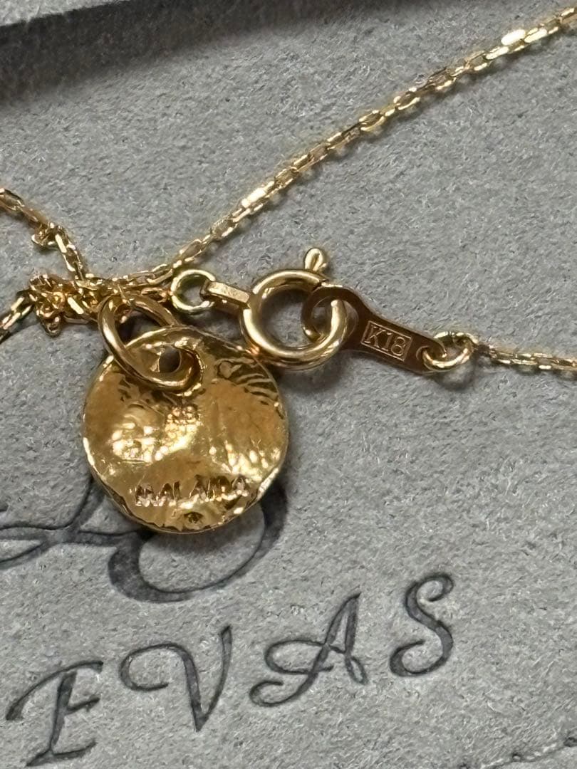 K18 ネックレス 刻印付き