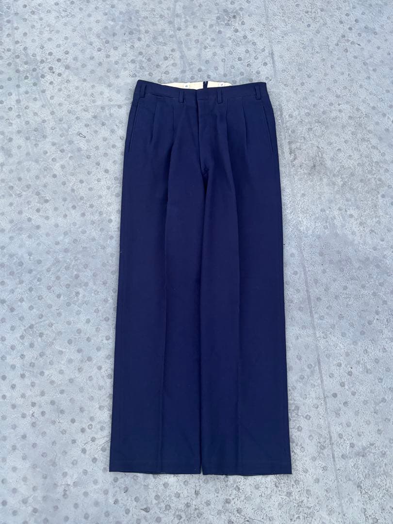 50s~60s ギャバジンスラックス ネイビー　ウール　ギャバスラ