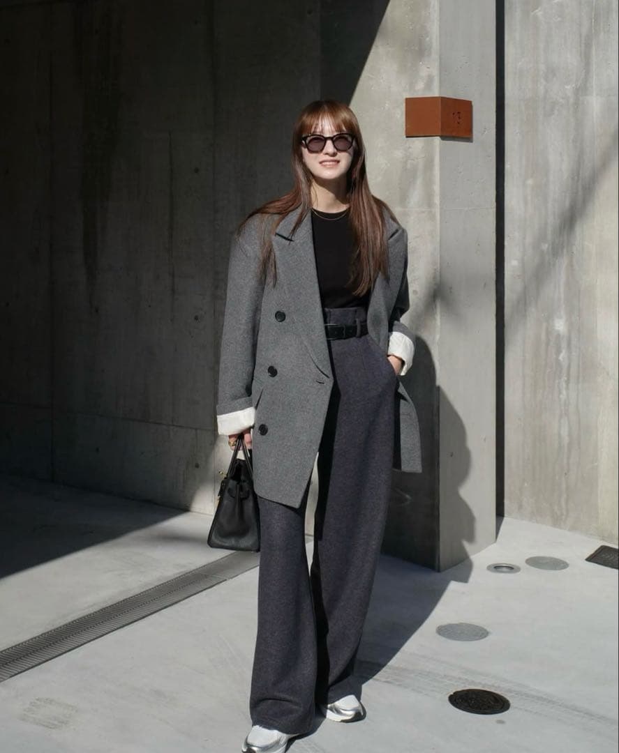 【CLANE】OVER SHOULDER PEAKED LAPEL COAT