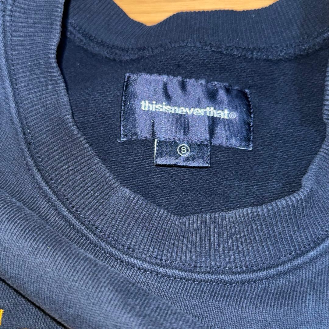 thisisneverthat ネイビー トレーナー Sサイズ