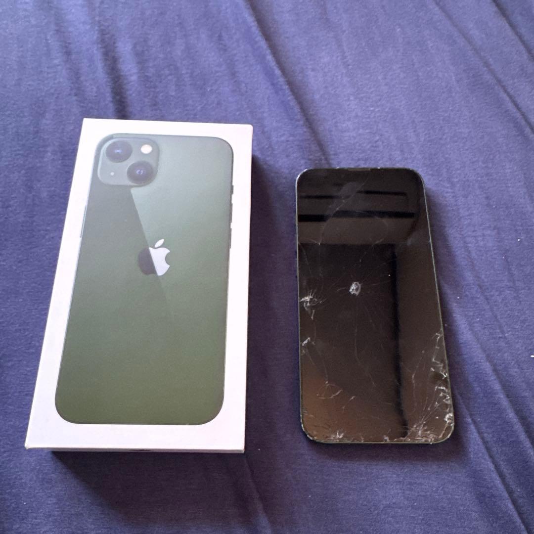 【ジャンク】Apple iPhone 13 (128GB) ミッドナイトグリーン