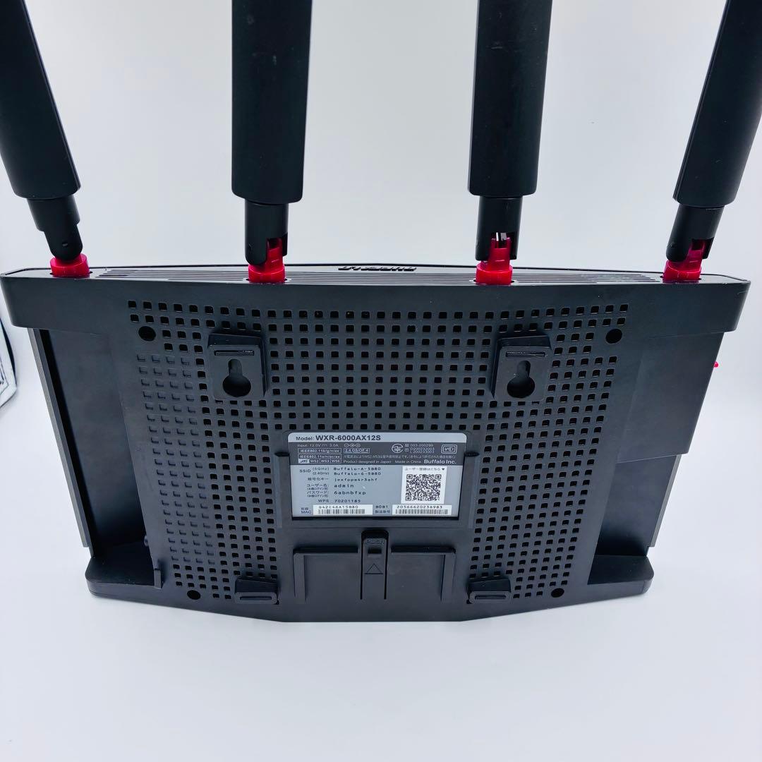 バッファロー　高性能　Wi-Fi6ルーター WXR-6000AX12S