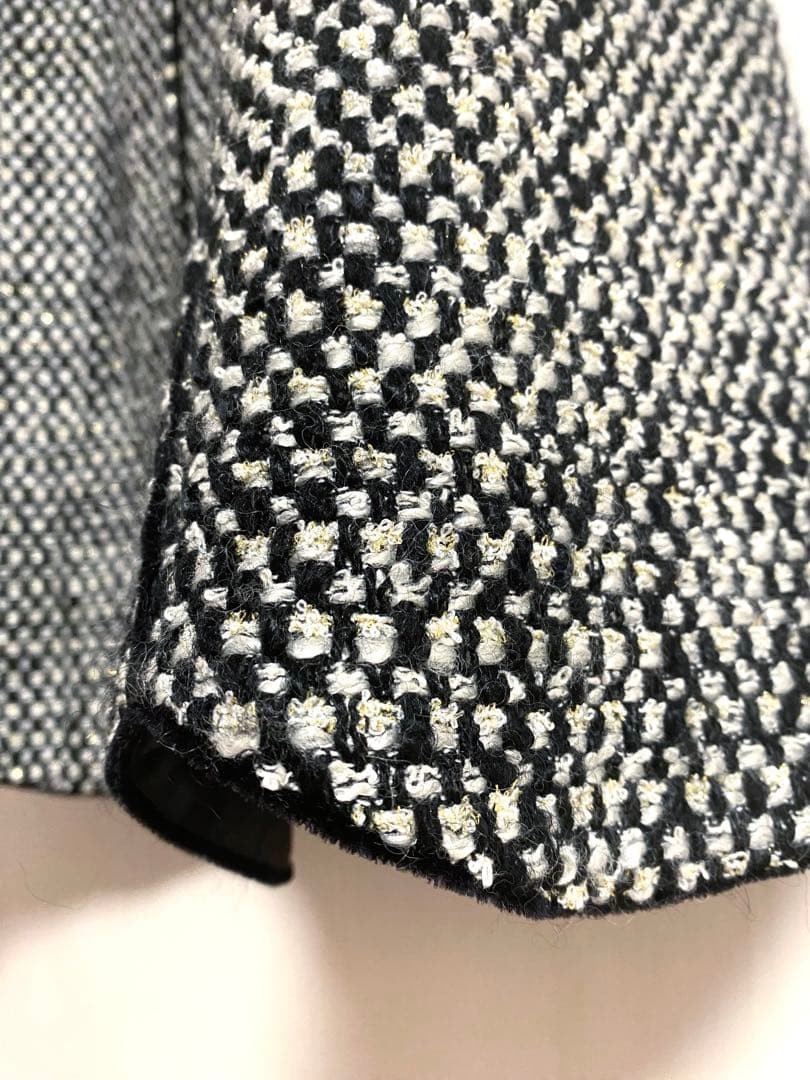 未使用☆エムズグレイシーワンピース 38 ニット ツィード スカラップ カタログ