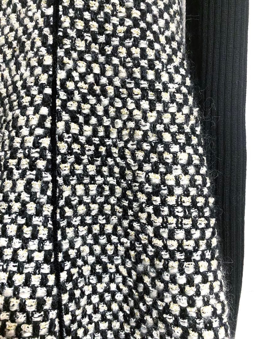 未使用☆エムズグレイシーワンピース 38 ニット ツィード スカラップ カタログ