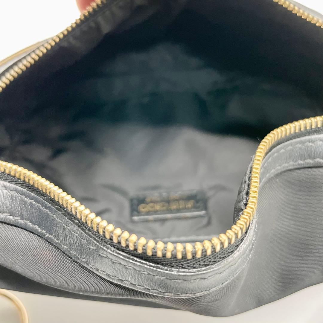 ostrich ジミーチュウ ナイロン レザー ボディーバッグ ロゴ