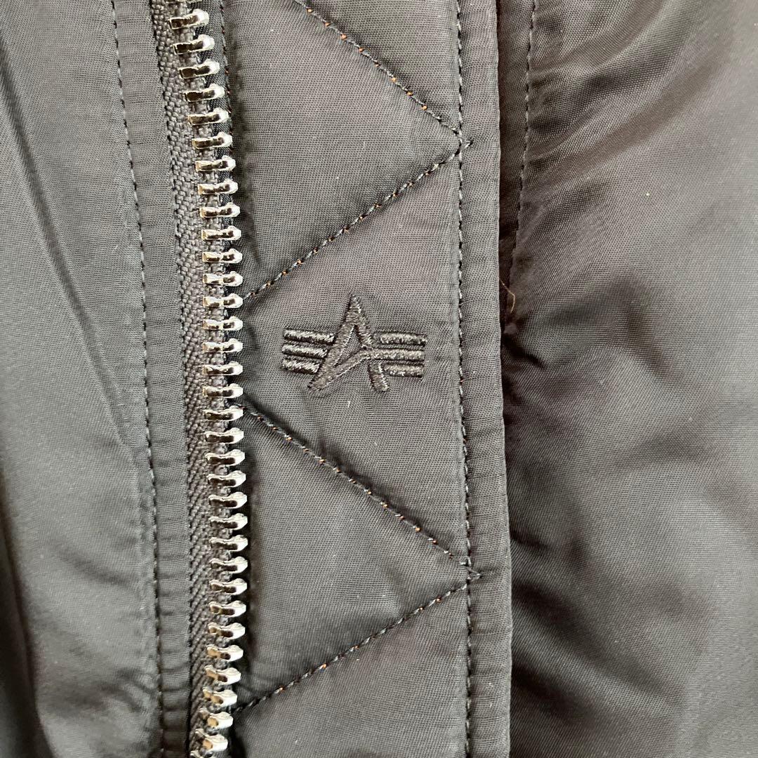【美品】MA-1 ALPHA INDUSTRIES ブラック　Ｌサイズ