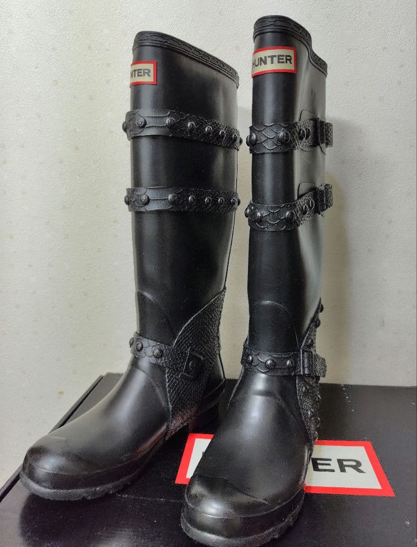 値下げ★HUNTER レインブーツ/FESTIVAL 2011 TALL/美品