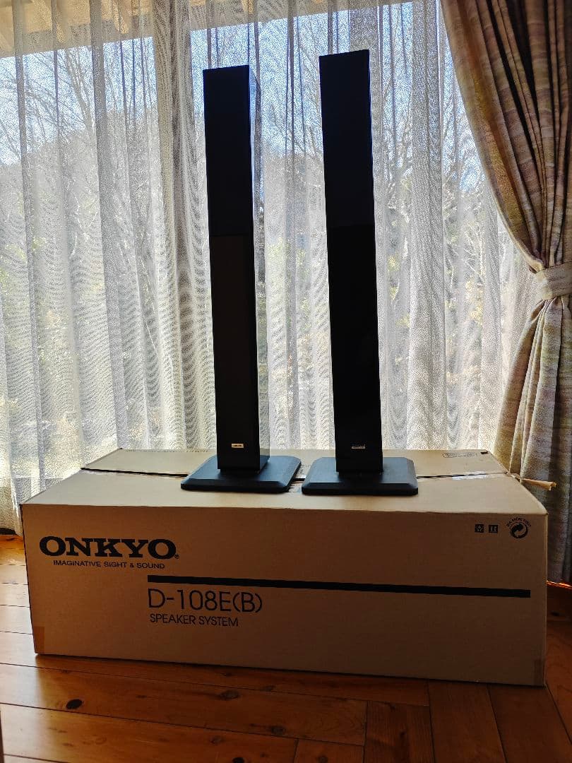 ONKYO オンキョー　トールボーイスピーカー D108E ピアノブラック