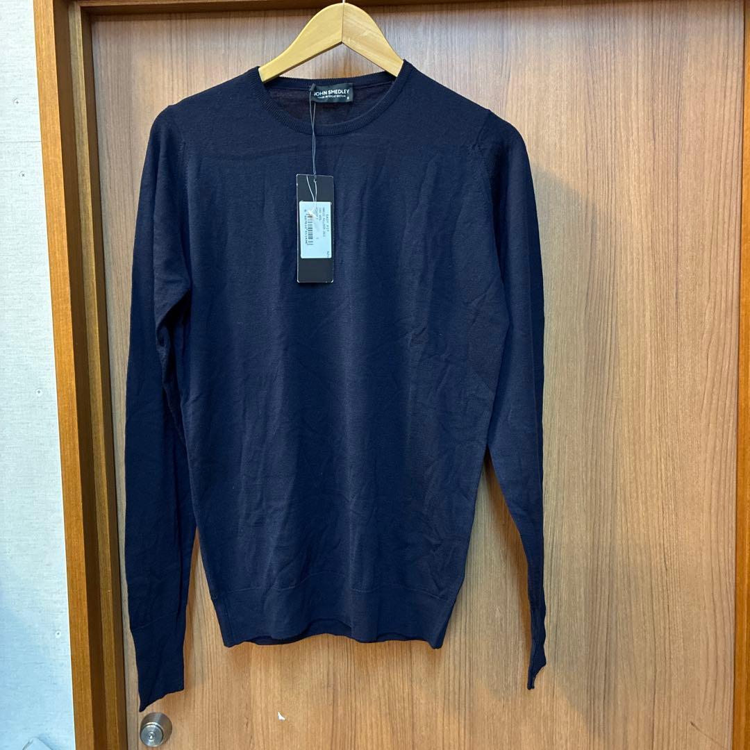 新品未使用　ジョンスメドレー　ウール　MARCUS　サイズS　紺色