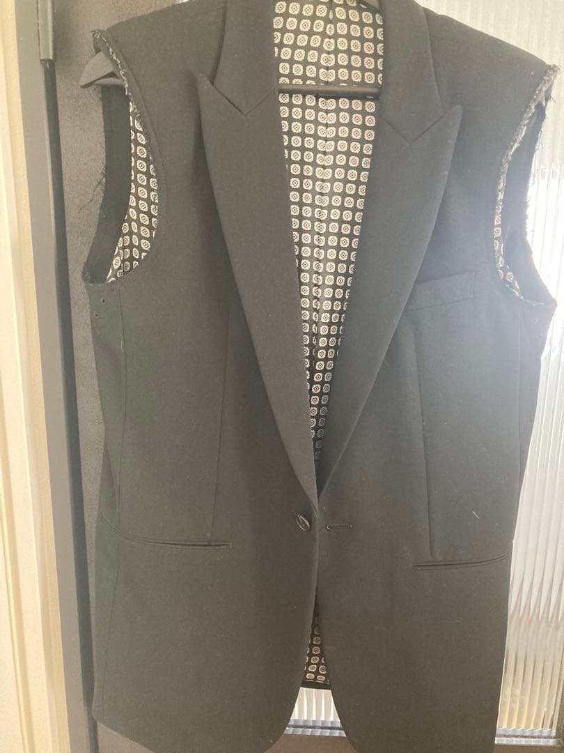 名作　ナンバーナイン　カットオフ　テーラードジャケット　ベスト　ノースリーブ