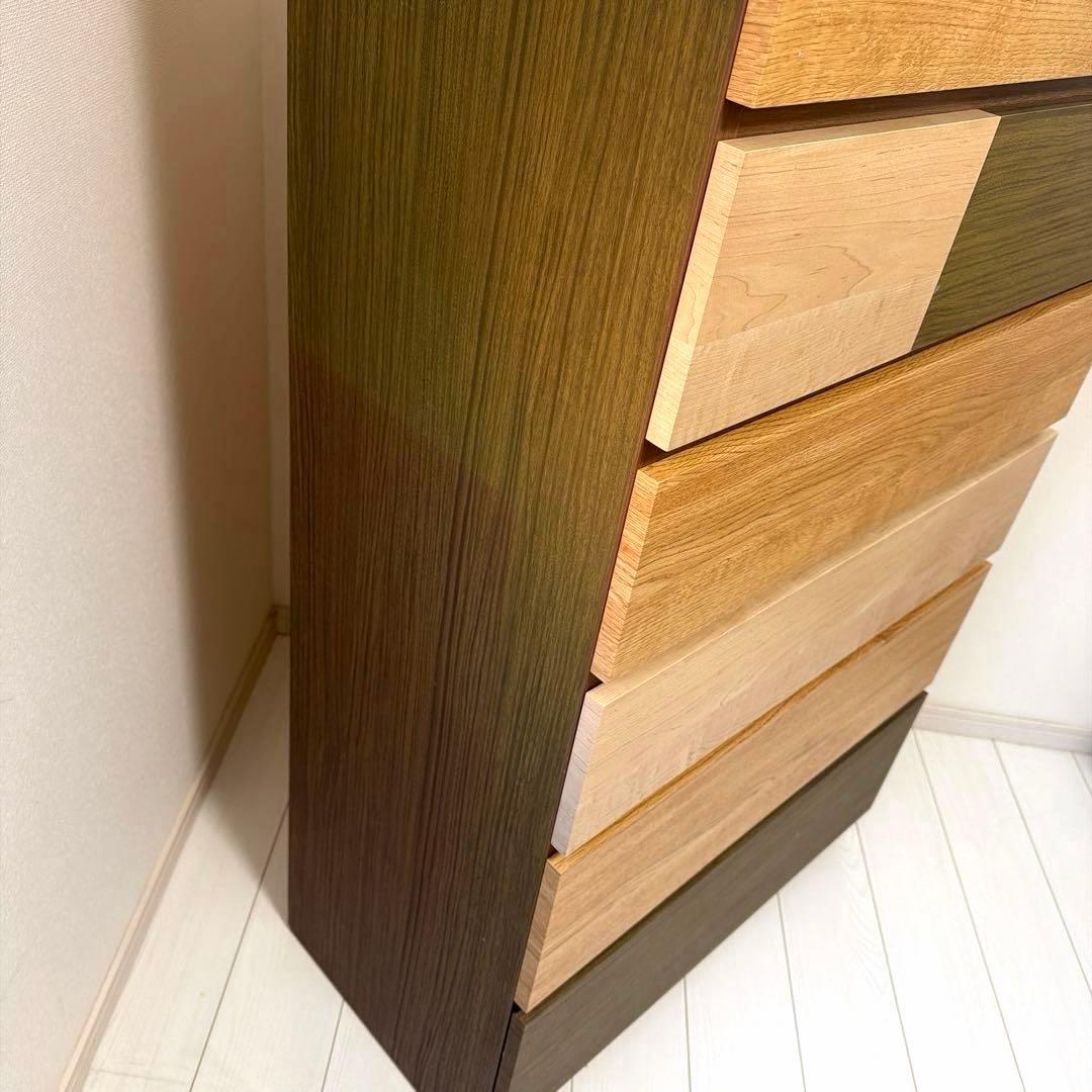 【ニトリ】6段 ハイチェスト カレナ ナチュラルブラウン 北欧