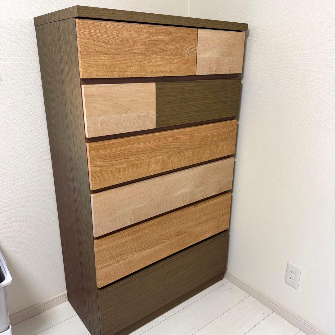 【ニトリ】6段 ハイチェスト カレナ ナチュラルブラウン 北欧