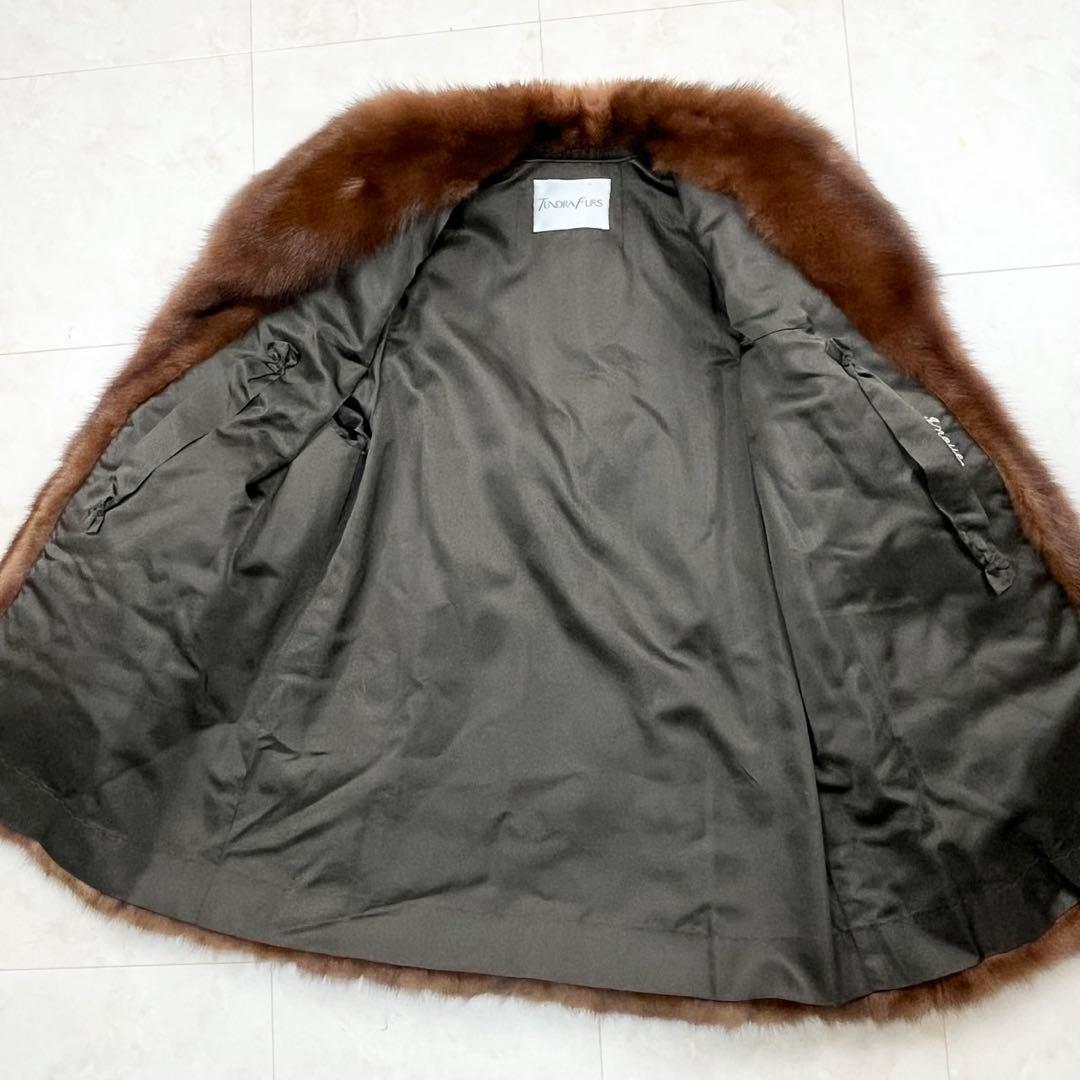 【美品】カナディアンセーブル ハーフコート 本毛皮 11