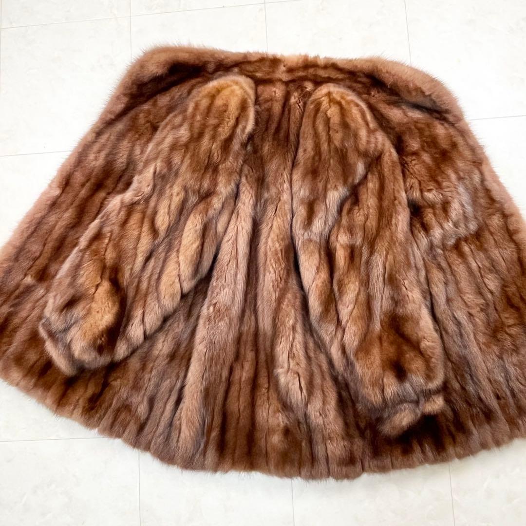 【美品】カナディアンセーブル ハーフコート 本毛皮 11