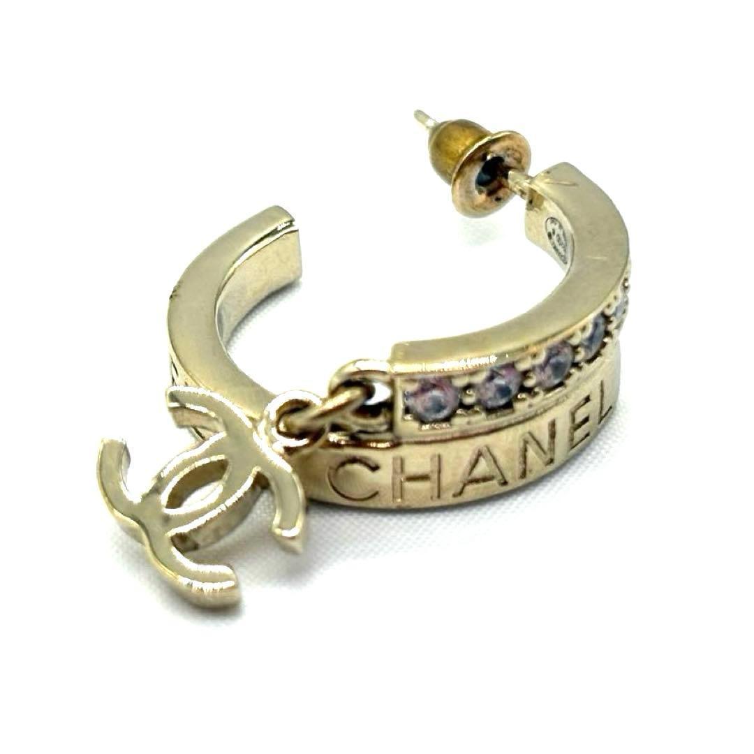 希少♡正規品 CHANEL ココマーク ラインストーン ピアス ゴールド 片耳
