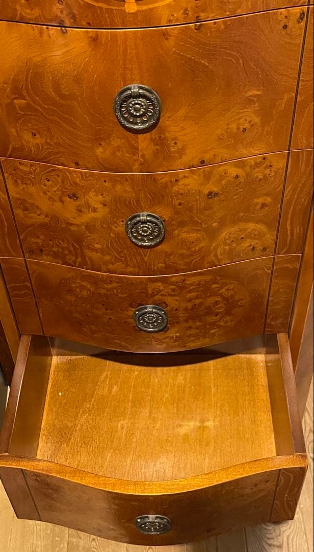 マ*キ様 ヴィンテージ　イタリア　7段　チェスト　マホガニー　象嵌　　ロココ　キ