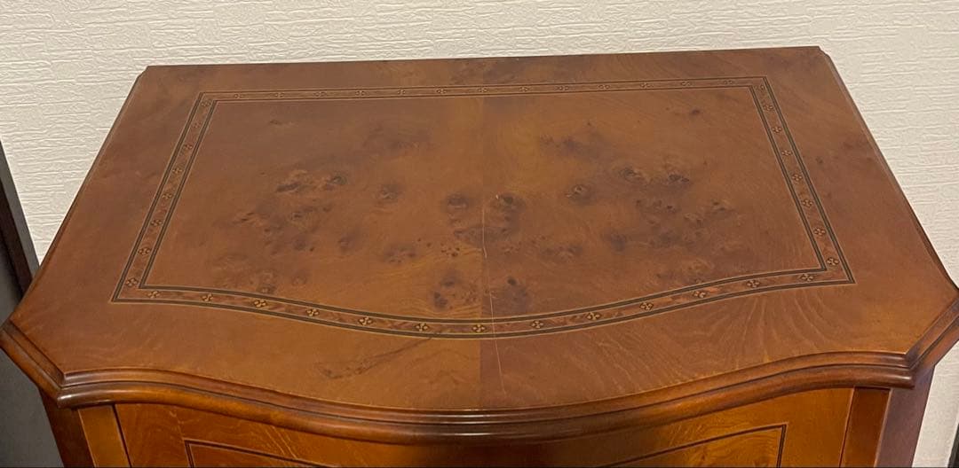 マ*キ様 ヴィンテージ　イタリア　7段　チェスト　マホガニー　象嵌　　ロココ　キ