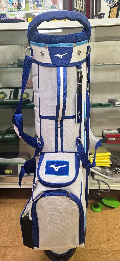 Mizuno キャディバッグ ホワイト/ブルー