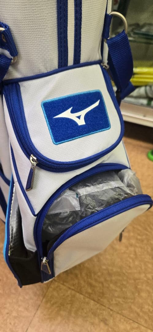 Mizuno キャディバッグ ホワイト/ブルー