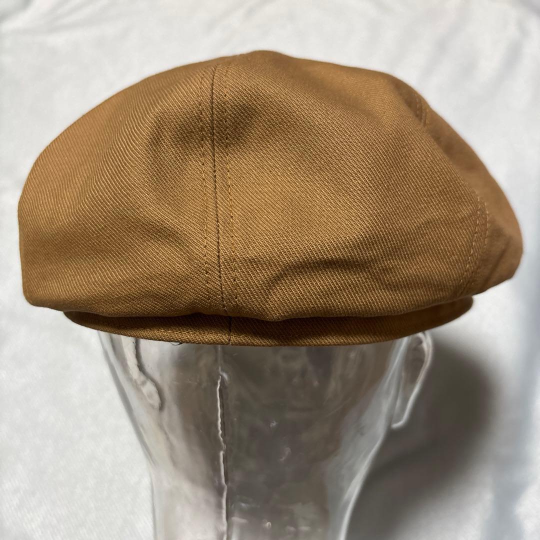 Attractions アトラクションズ　豪華本革＋綿 ブラウン キャスケット帽