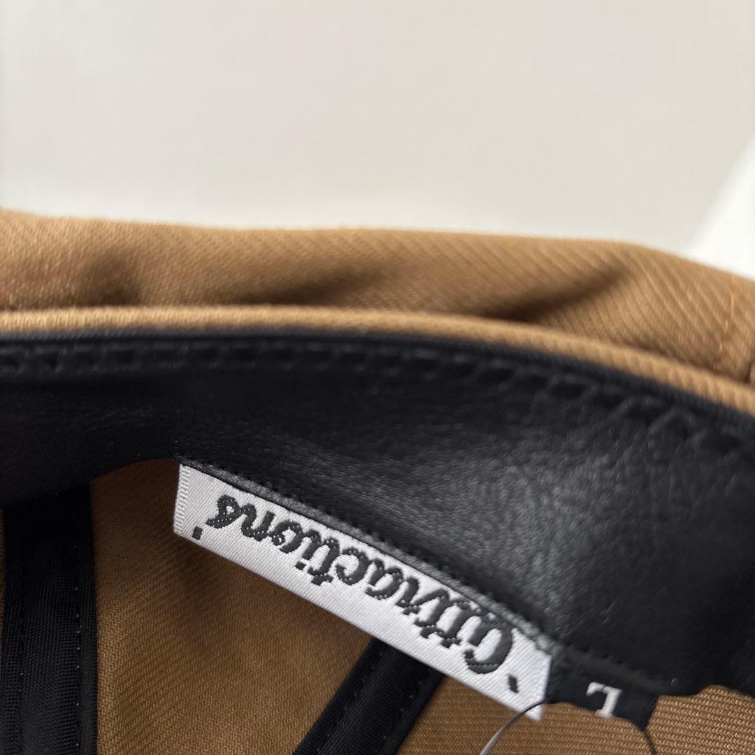 Attractions アトラクションズ　豪華本革＋綿 ブラウン キャスケット帽