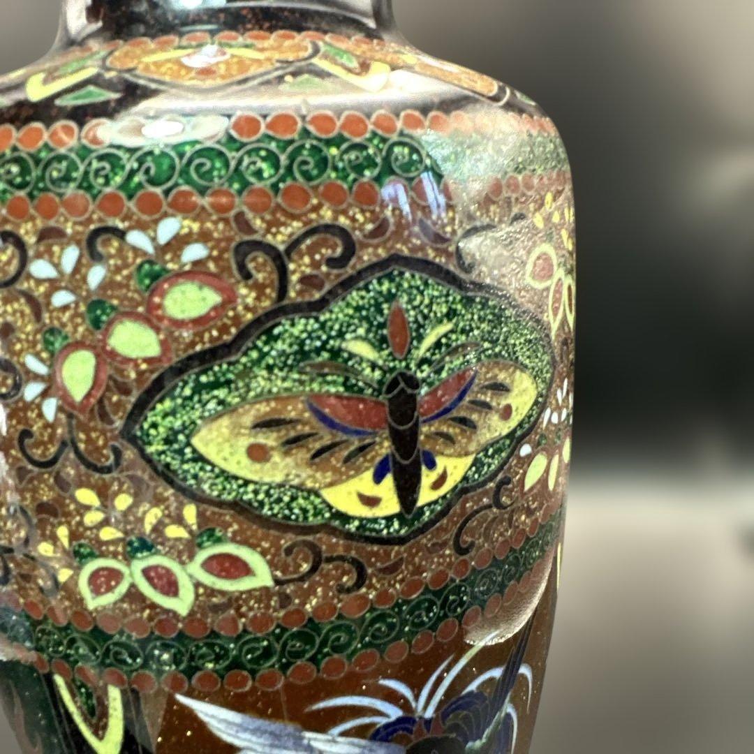 七宝焼，掐丝珐琅，花瓶，花器，置物