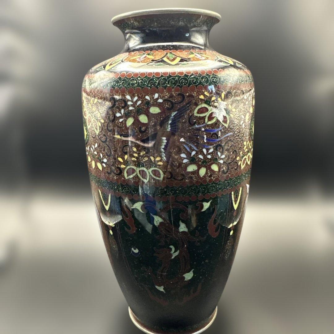 七宝焼，掐丝珐琅，花瓶，花器，置物