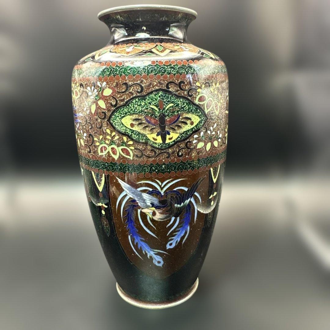 七宝焼，掐丝珐琅，花瓶，花器，置物