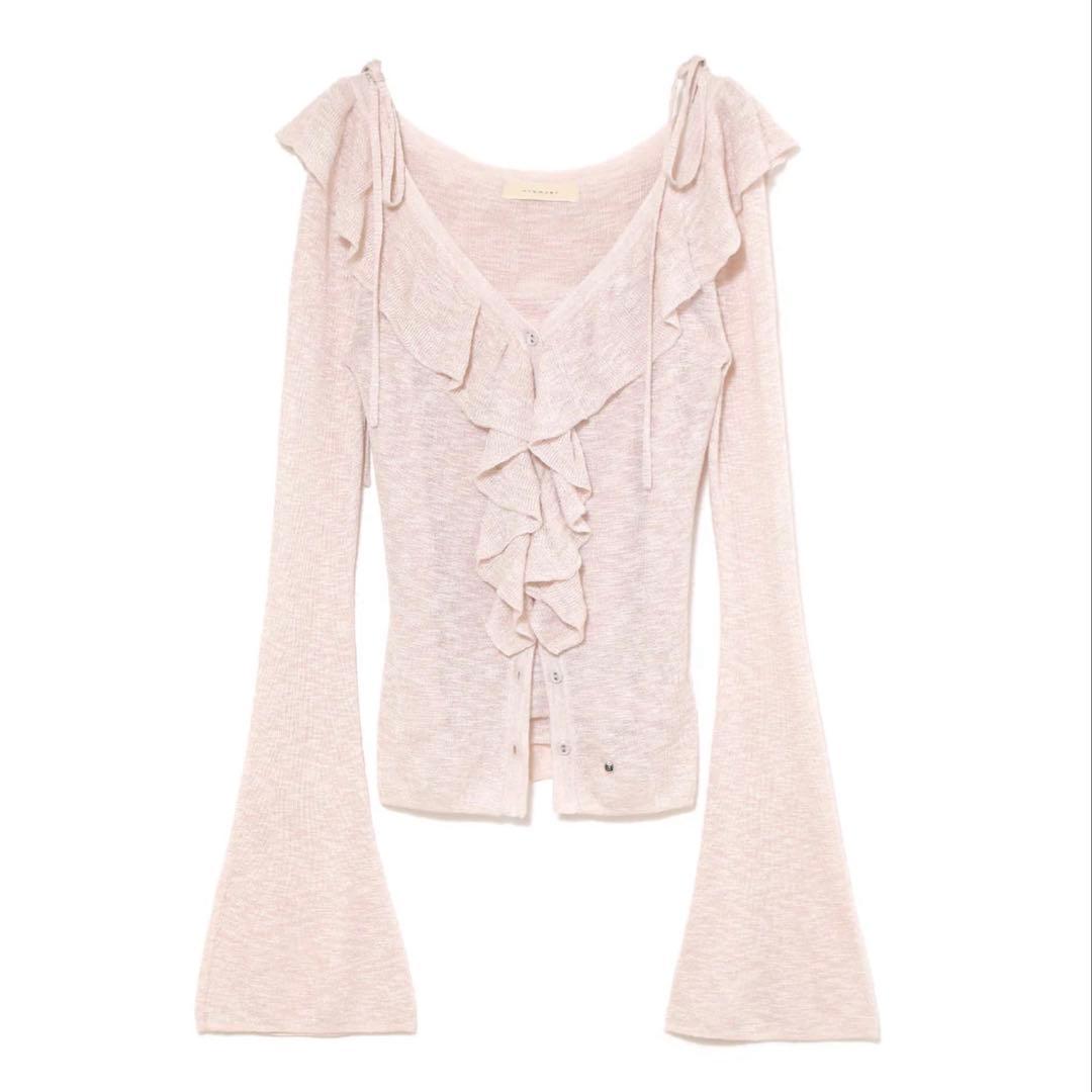 トップス andmary Fiona ruffle tops pink