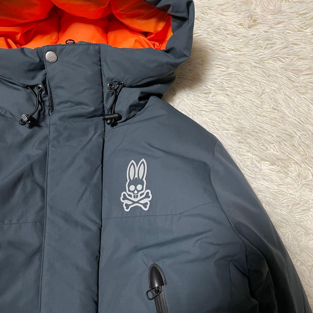 【T。。。Hashy】サイコバニー ダウンジャケット M 日本製 胸ロゴ