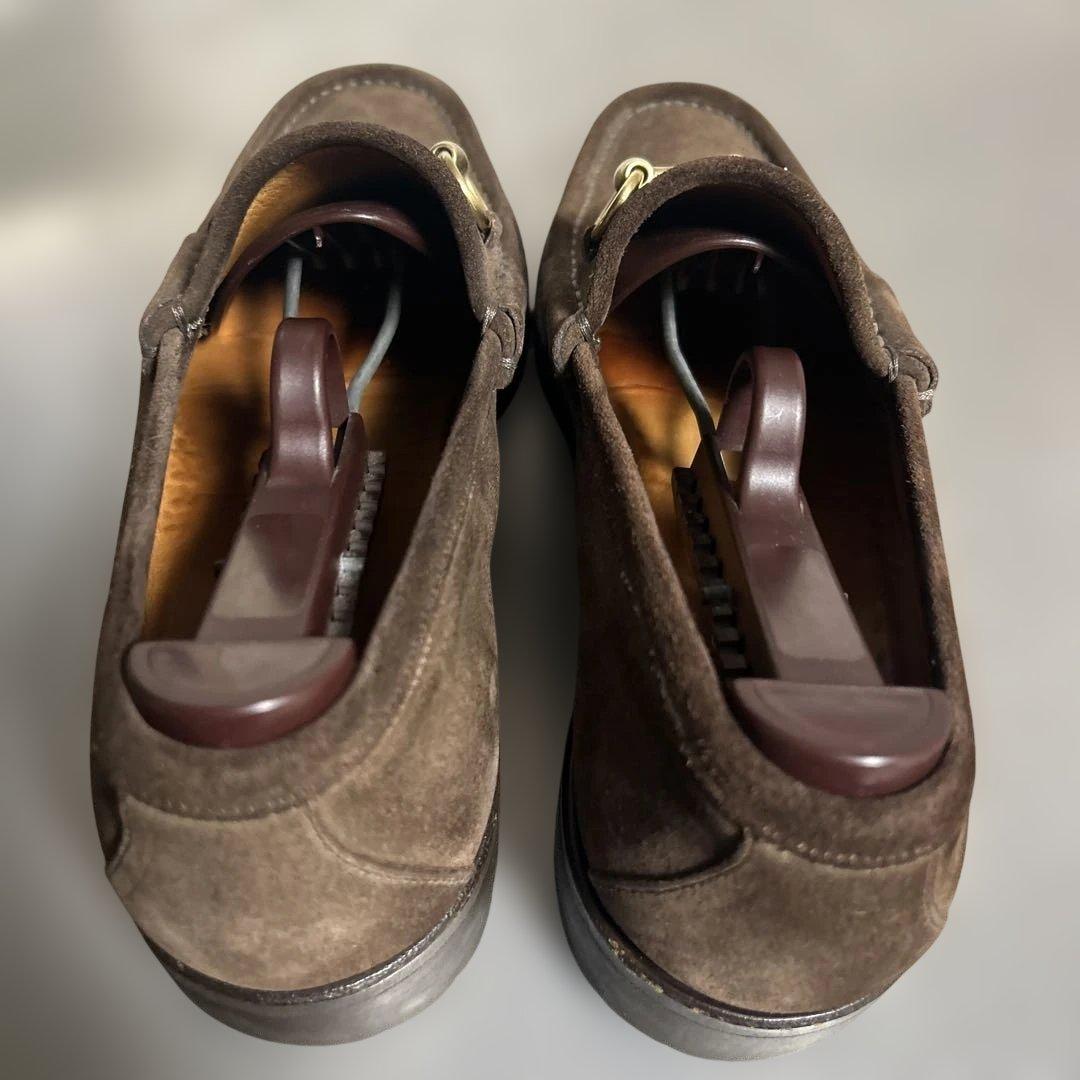 GUCCIグッチスエードローファー、ブラウン40.½