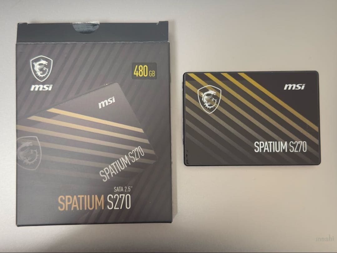 MSI 480GB SSD SPATIUM S270 ほぼ未使用