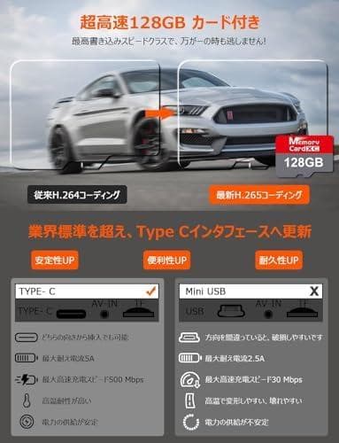 ドライブレコーダー⭕️ミラー型⭕️ズーム機能 24時間駐車監視