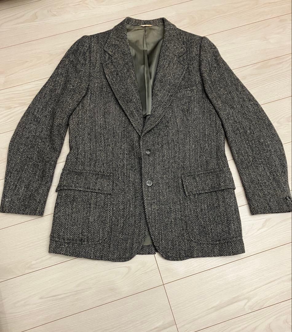 60-70s USA Harris Tweed ヘリンボーン ツイードジャケット