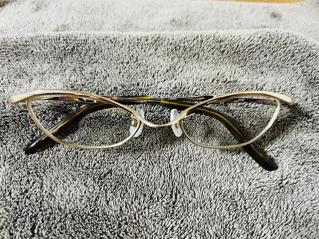 様*様 999.9 フォーナインズ眼鏡　チタン　ゴールド