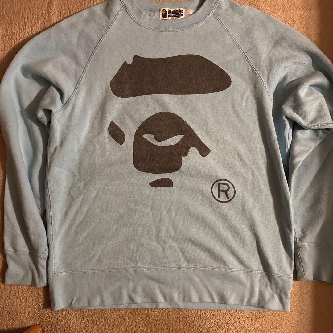 A Bathing Ape サックスブルー スウェットLサイズ