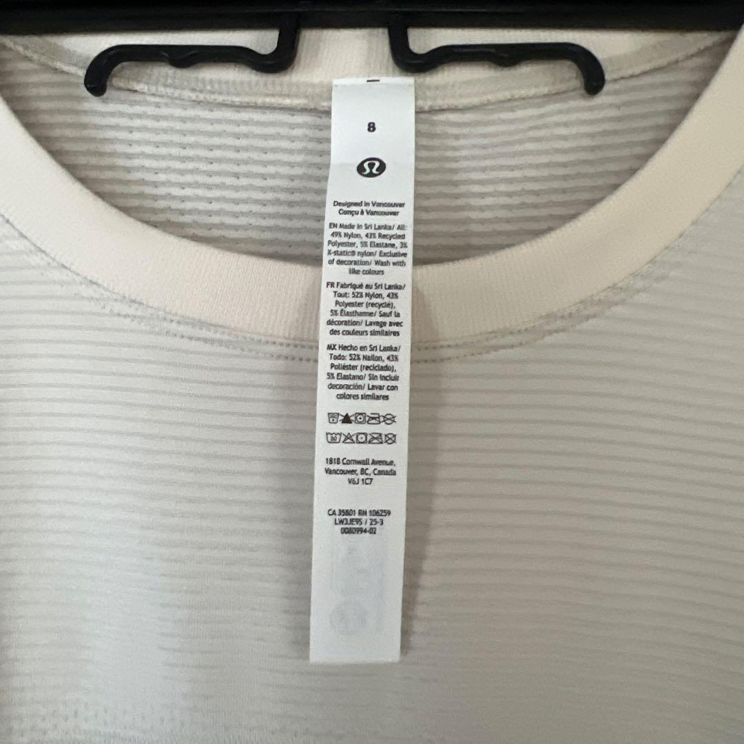 新品未使用　ルルレモン　Swiftly リラックス長袖シャツ サイズ8