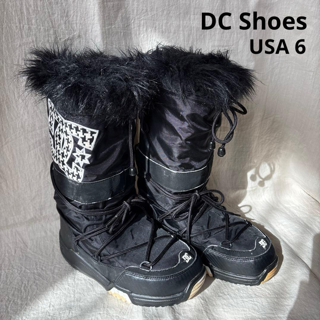 DC Shoesファー付 スノーブーツ Ｍ　ブラック Y2K