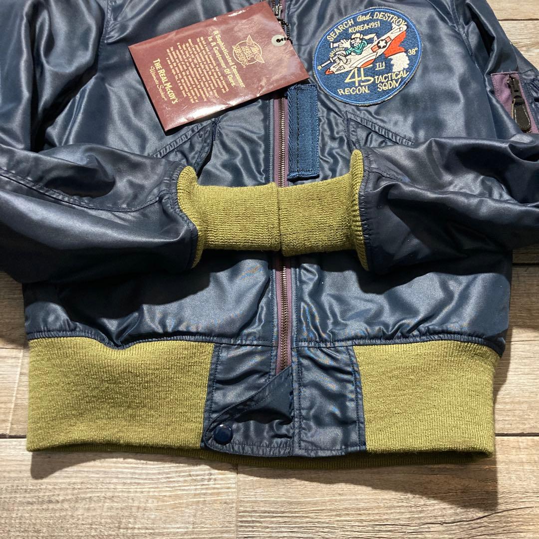 00'未使用 旧REAL McCOYS L-2AフライトJKT AFブルー38