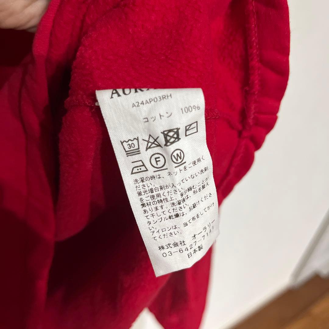 オーラリー　エラスティック ハイゲージ ボートネックスウェット