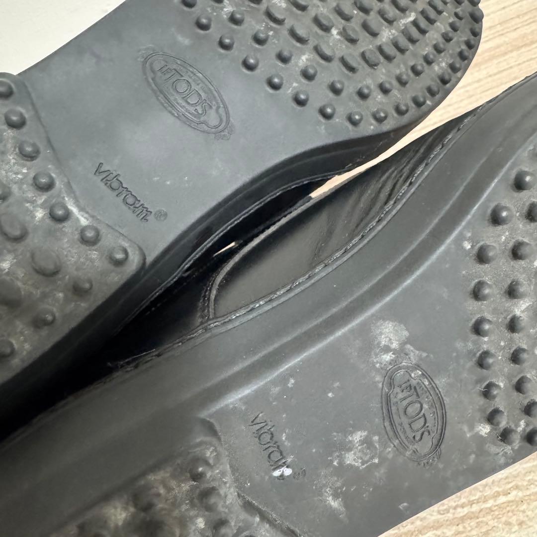 トッズ ドライビング スニーカー レザー 12 1/2 ブラック