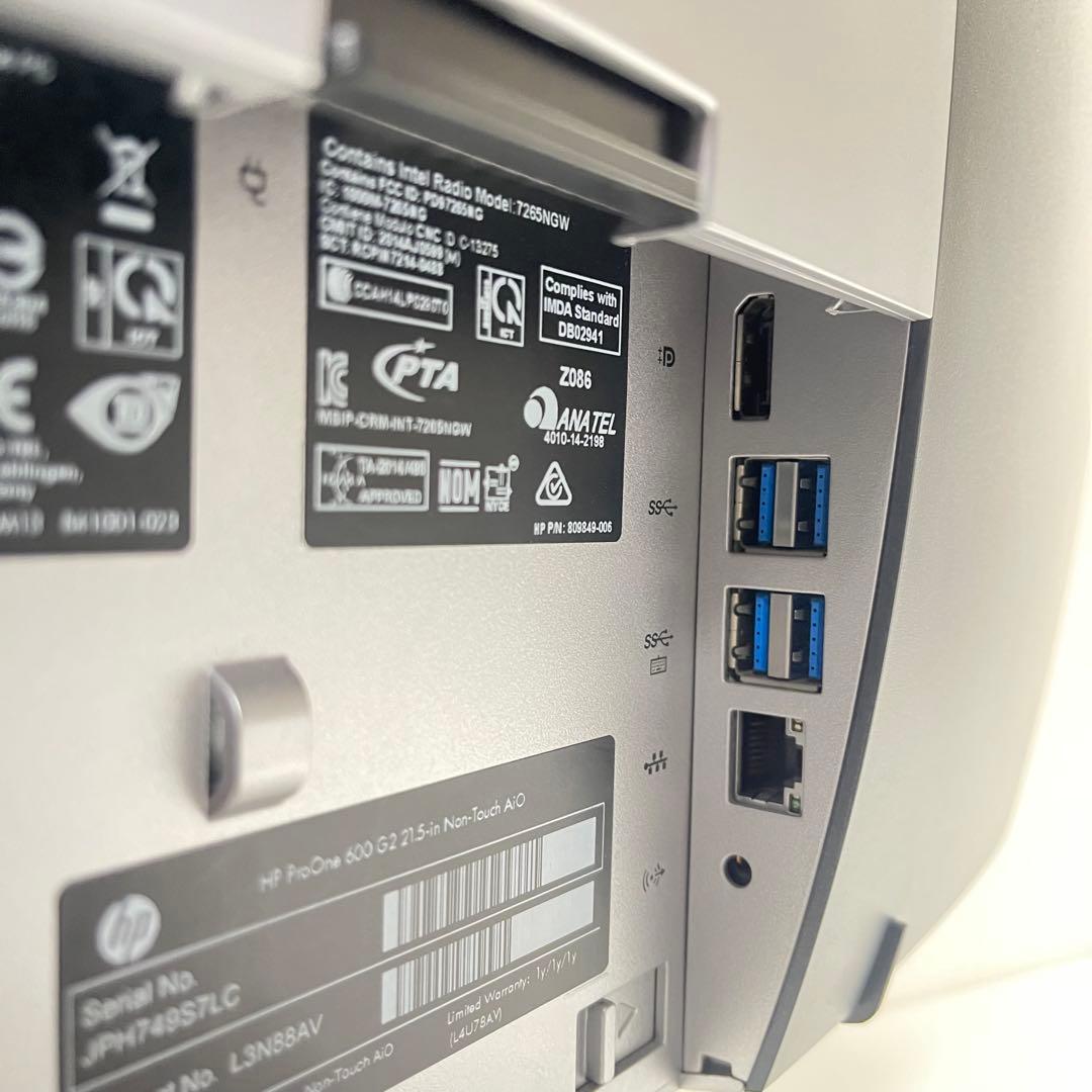 Windowsデスクトップ HP ProOne 600 G2 i7-6700 16GB SSD1TB