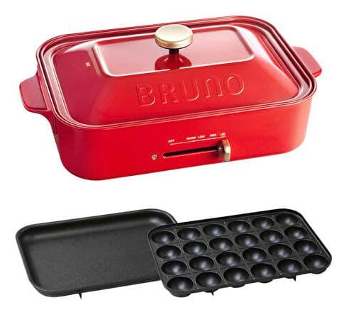 ブルーノ（BRUNO） ホットプレートグランデ レッド