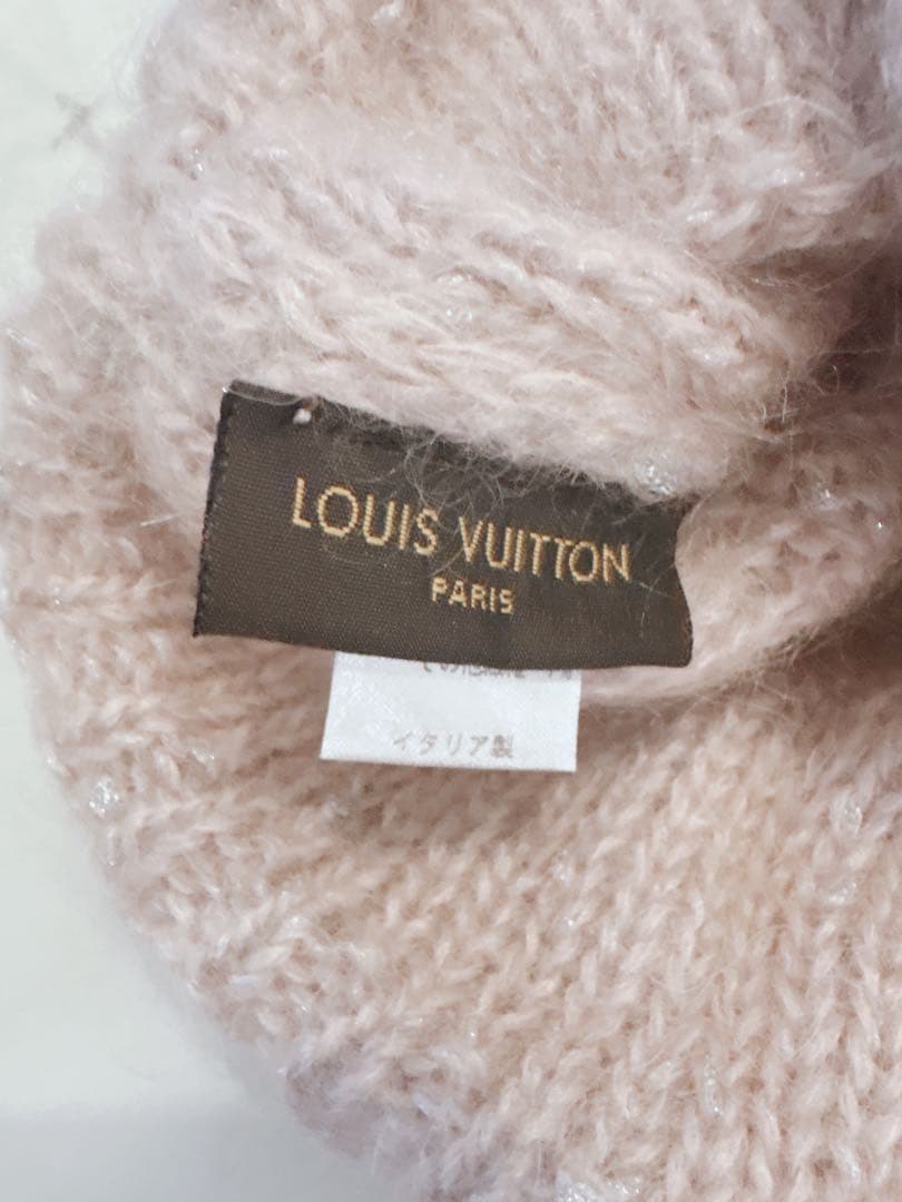 LOUIS VUITTON ベージュラメニット帽