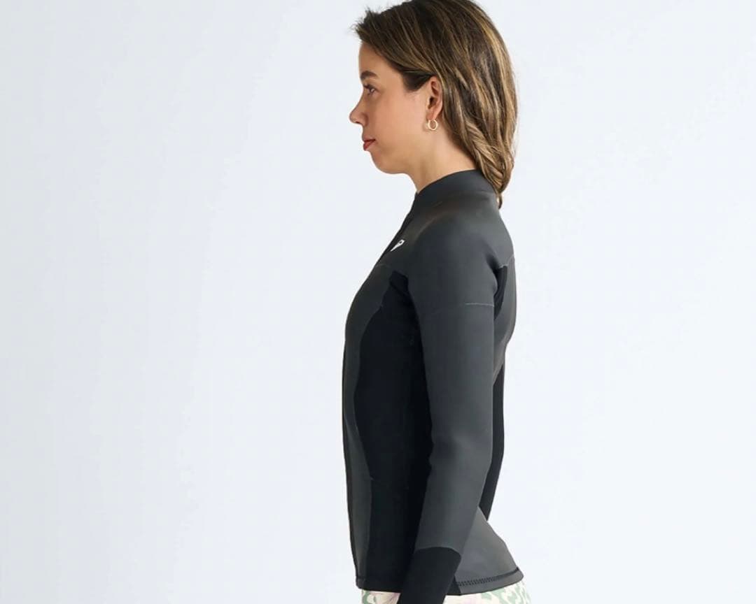 ROXY ブラック ジップアップタッパー