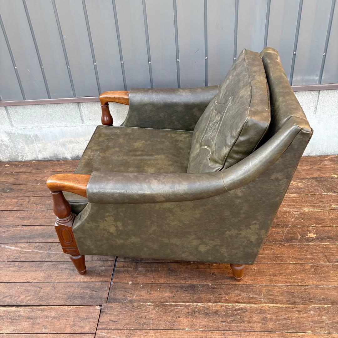 ② 昭和レトロ ヴィンテージ マルニ木工 一人掛けソファ アームチェア ラウンジ