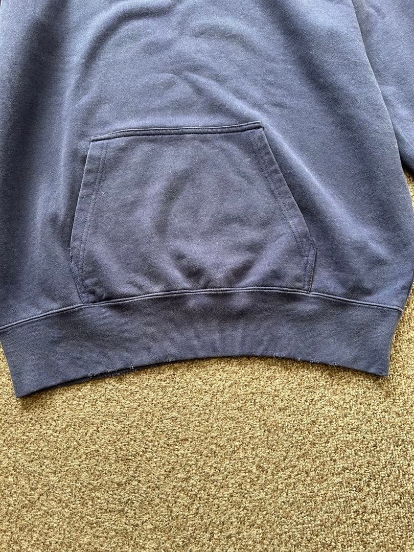 6（ROKU）　ダメージ スウェット フーディー　ネイビー　XLサイズ